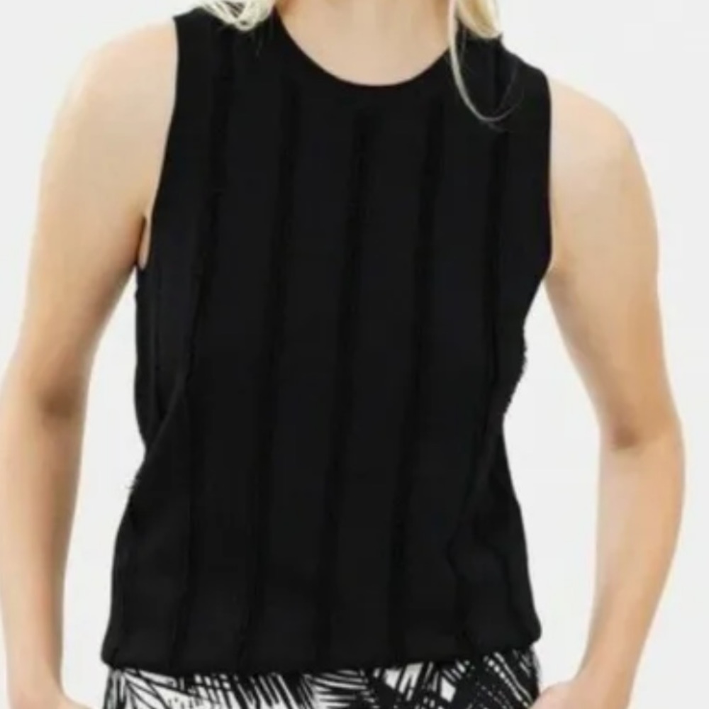 NWT Theory Fringe Shell Sleeveless Top